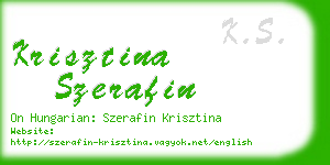 krisztina szerafin business card